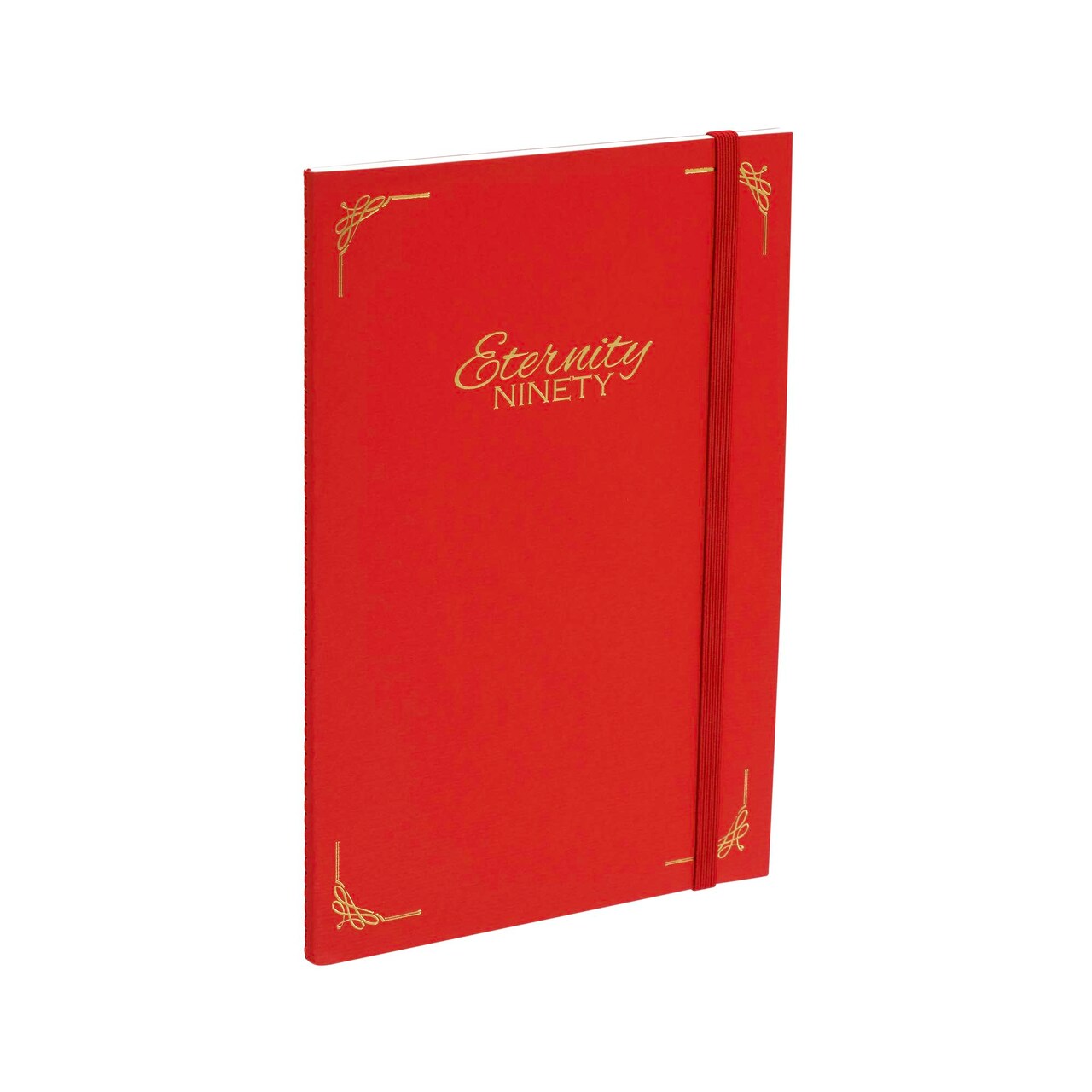 New York Central Eternity Ninety Flat Book - 5x5x8.5" Sketch Watercolor Journal - Red Soft Paperback Cover - Watercolor Sketchbook Journal w/ Elastic Band, 10 Sheets 100% Cotton, 90 lb Cold-Pressed
